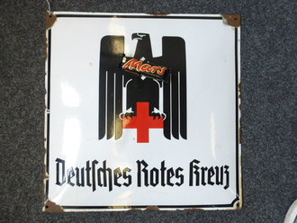 Emailleschild Deutsches Rotes Kreuz, Maße 50x50, HK unbeschädigt