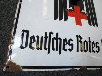 Emailleschild Deutsches Rotes Kreuz, Maße 50x50, HK unbeschädigt