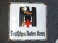 Emailleschild Deutsches Rotes Kreuz, Maße 50x50, HK unbeschädigt