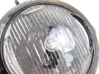 Fahrradlampe Bosch mit Abblendvorrichtung , diese seitlich verschoben. Originallack, Funktion nicht geprüft