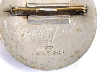 Reichsarbeitsdienst der weiblichen Jugend, Brosche für Arbeitsmaid ( Pflicht ) Leichtmetall, datiert 1937