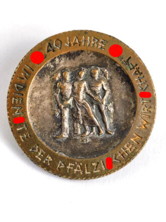 Tragbare Medaille für 40 jährige Mitarbeit in Dienste der pfälzischen Wirtschaft, 31mm