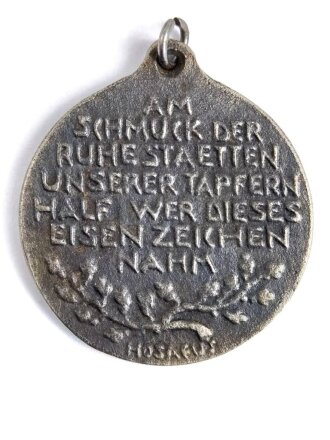 Denkmünze zu Ehren der Gefallenen 1919 " Ich hatt einen Kameraden" Eisen, 34mm