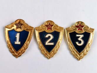 Russland UDSSR, 3 Stück Spezialistenabzeichen Modell 1954