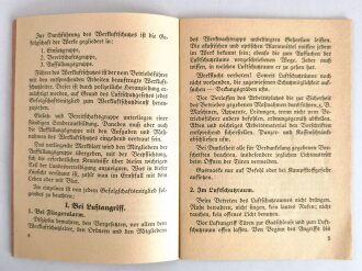 Merkblatt über luftschutzmäßiges Verhalten für Mitglieder der Auffüllungsgruppe von Werkluftschutzbetrieben, Auflage 1942, 23 Seiten, DIN A6