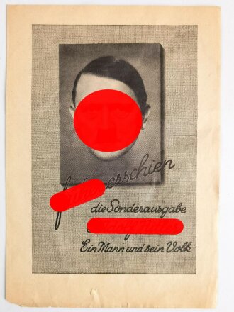 Bestellschein des Zentralverlags der NSDAP München, 4-seitig, DIN A4
