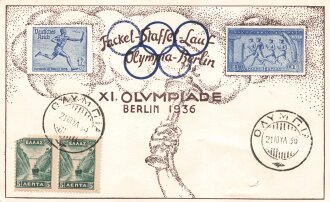 Olympiade Berlin 1936 "Fackel-Staffel-Lauf-Olympia-Berlin 1936" gelaufen