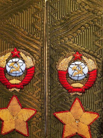 Russland UDSSR, Paar Schulterstücke für einen Marschall der Sowietunion aus der Zeit des kalten Krieges