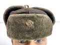 Russland, höchstwahrscheinlich 2.Weltkrieg, Pelzmütze, stark getragenes Stück, geschwärzter Fundusstempel