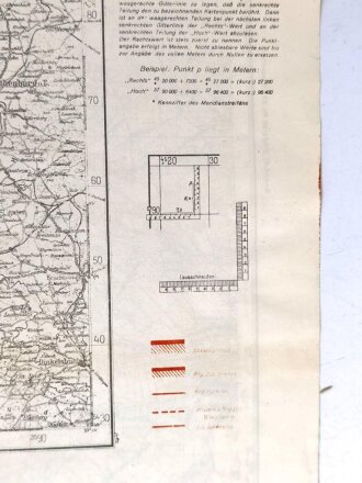 Deutschland nach 1945 "Verwaltungskarte des Staates "Groß-Hessen", datiert 11.1945, Maße: 114 x 84 cm, gebraucht