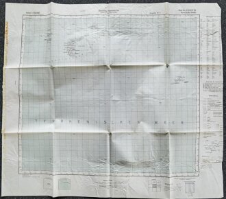 Deutsche Heereskarte "Pontinische Inseln" Italien, Maße: 70 x 79  cm, datiert: 1943, gebraucht