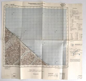 Truppenkarte "Senigallia", Italien, Maße: 50 x 53 cm, datiert: 1944, gebraucht