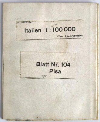 Deutsche Heereskarte "Pisa" Italien, Maße: 38 x 41 cm, gebraucht