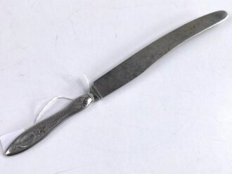 Russland, Besteckteil Messer , Motiv " Hammer und Sichel in rotem Stern "  , Eisen, Gesamtlänge 23cm