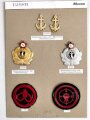 Russland UDSSR, Sammlung Abzeichen zum Thema Marine, auf Karton aufgetackert