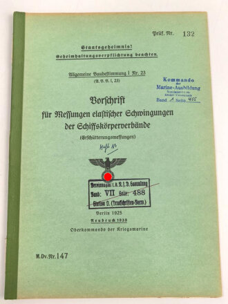 M.Dv.Nr. 147 "Allgemeine Baubestimmungen 1 Nr. 23 -...
