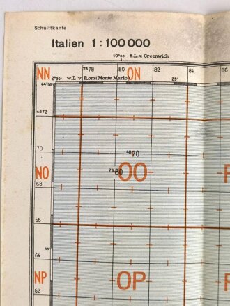Deutsche Heereskarte "Pisa" Italien, Maße: 49 x 45,5 cm, datiert: 1944, gebraucht