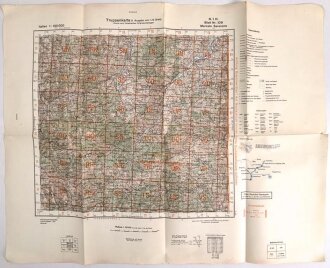 Truppenkarte "Mercato Saraceno" Italien, Maße: 55 x 69 cm, datiert: 1944, gebraucht