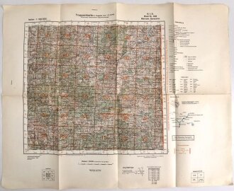 Truppenkarte "Mercato Saraceno" Italien, Maße: 55 x 69 cm, datiert: 1944, gebraucht