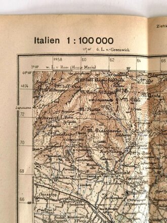 Truppenkarte "Firenze" Italien, Maße: 49 x 64 cm, datiert: 1943, gebraucht