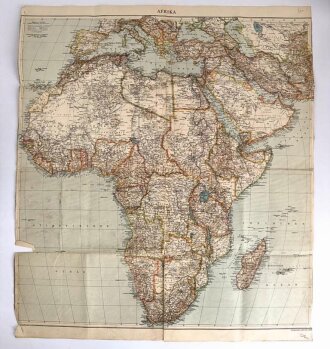 Landkarte Afrika, Maße: 67 x 58,5 cm, datiert:...