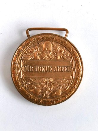 Baden,  Ehrenzeichen für Arbeiter und männliche Dienstboten 1896-1908. Bronze, mit Band in zugehörigem Etui