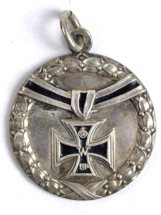 1.Weltkrieg, patriotischer Anhänger mit Eisernem Kreuz, Durchmesser 22mm