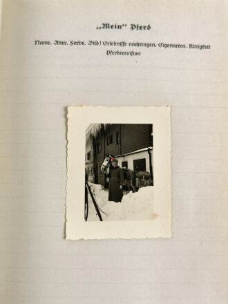 Gebirgsjäger Ers. Batl. 99 Sonthofen Allgäu. Soldaten Tagebuch mit 15 Fotos, dazu diverse Ansichtskarten und Briefe