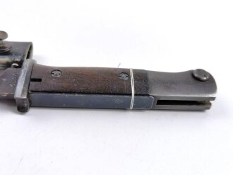 Kriegsmarine,  Seitengewehr M84/98 für K98 der Wehrmacht, getragenes Stück, die Scheide mit "Ostsee" Stempelung