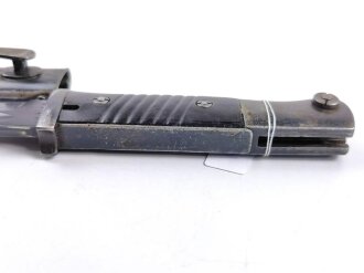 Seitengewehr M84/98 für K98 der Wehrmacht, getragenes , nummerngleiches Stück von "42crs"
