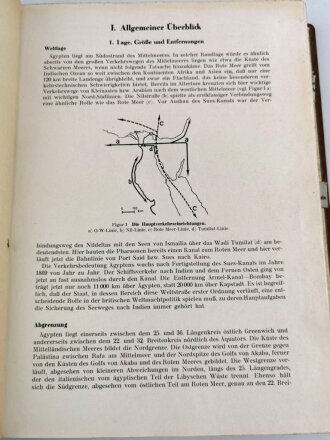 "Ägypten und Cyrenaika" Luftgeographisches Einzelheft 1.Teil, Herausgegeben vom Generalstab der Luftwaffe 1942. Einband angeschmutzt, sonst guter Zustand, etwas über DIN A4