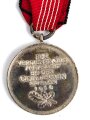 Deutsche Olympia Erinnerungsmedaille 1936 am Band, guter Zustand, seltenere Variante aus versilbertem Eisen