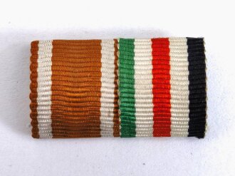 2er Bandspange, Schutzwall Ehrenzeichen und Italienisch-Deutsche Feldzugsmedaille für Afrika, Breite 29 mm