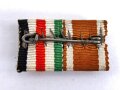 2er Bandspange, Schutzwall Ehrenzeichen und Italienisch-Deutsche Feldzugsmedaille für Afrika, Breite 29 mm