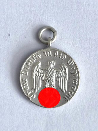 Miniatur für die Frackkette, Dienstauszeichung 4. Jahre in der Wehrmacht, Größe 16 mm