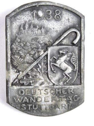 Blechabzeichen " Deutscher Wandertag Stuttgart 1938 "