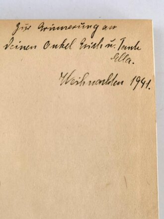 "Deutsche Flieger in Spanien", 112 Seiten, DIN A5 mit Widmung Weihnachten 1941