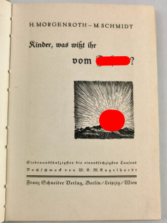 "Kinder was wißt Ihr vom Führer?", 64 Seiten, DIN A5 mit Widmung Weihnachten 1936