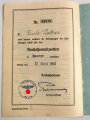 "Reichssportabzeichen in bronze", Urkundenheft für Frauen" Halle an der Saale 1940