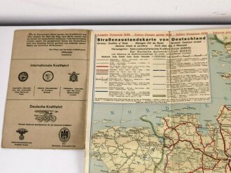 NSKK, DDAC, Strassenzustandskarte von Deutschland, Sonderausgabe zur XI: Olympiade in Berlin, August 1936, Maße: 88 x 117 cm