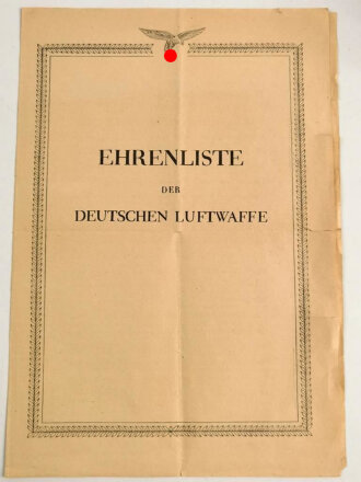 Ehrenliste der Deutschen Luftwaffe, DIN A4