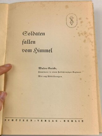 "Soldaten fallen vom Himmel", 1940, 120 Seiten,...