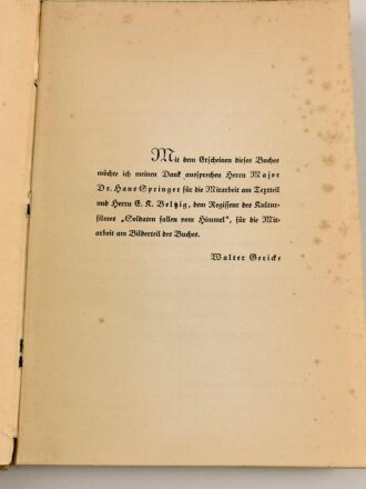 "Soldaten fallen vom Himmel", 1940, 120 Seiten, über DIN A5, stärker gebraucht