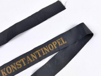 Kaiserliche Marine, Mützenband " U Boot Flottille Konstantinopel" Gesamtlänge 138cm