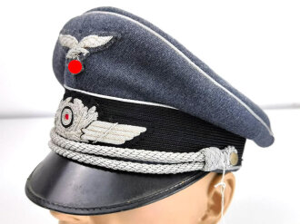 Luftwaffe, Schirmmütze für einen Offizier. Guter Zustand, die Effekten original vernäht, Kopfgrösse  56, Hersteller Drechsler Mützenfabrik München