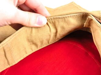 Luftwaffe Tropenschirmmütze , sogenannte "Hermann Meyer Mütze". Getragenes Stück , die Effekten original vernäht, Kopfgrösse 58