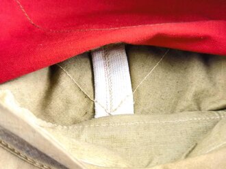 Luftwaffe Tropenschirmmütze , sogenannte "Hermann Meyer Mütze". Getragenes Stück , die Effekten original vernäht, Kopfgrösse 58