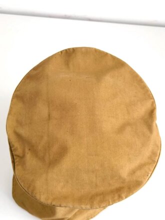 Luftwaffe Tropenschirmmütze , sogenannte "Hermann Meyer Mütze". Getragenes Stück , die Effekten original vernäht, Kopfgrösse 58