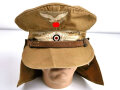 Luftwaffe Tropenschirmmütze , sogenannte "Hermann Meyer Mütze". Getragenes Stück , die Effekten original vernäht, Kopfgrösse 58