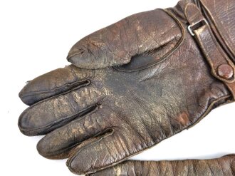 Luftwaffe, Paar Handschuhe für fliegendes Personal. Stark gebraucht